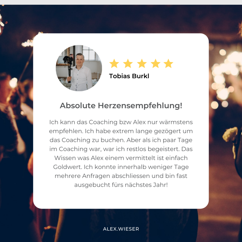 Tobias Burkl die schönste Erinnerung Videografie