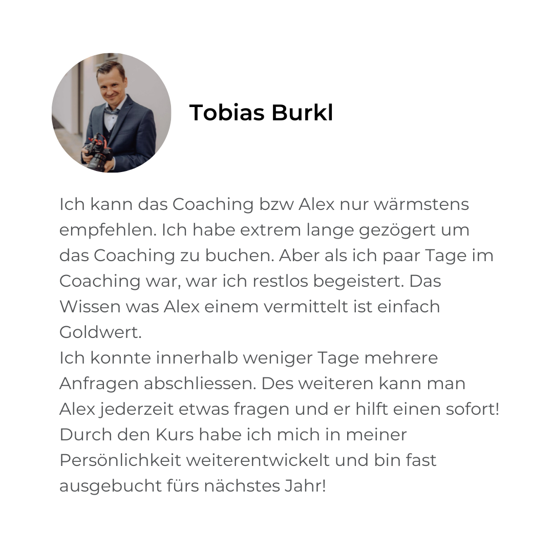 Hochzeitsfotograf Coaching