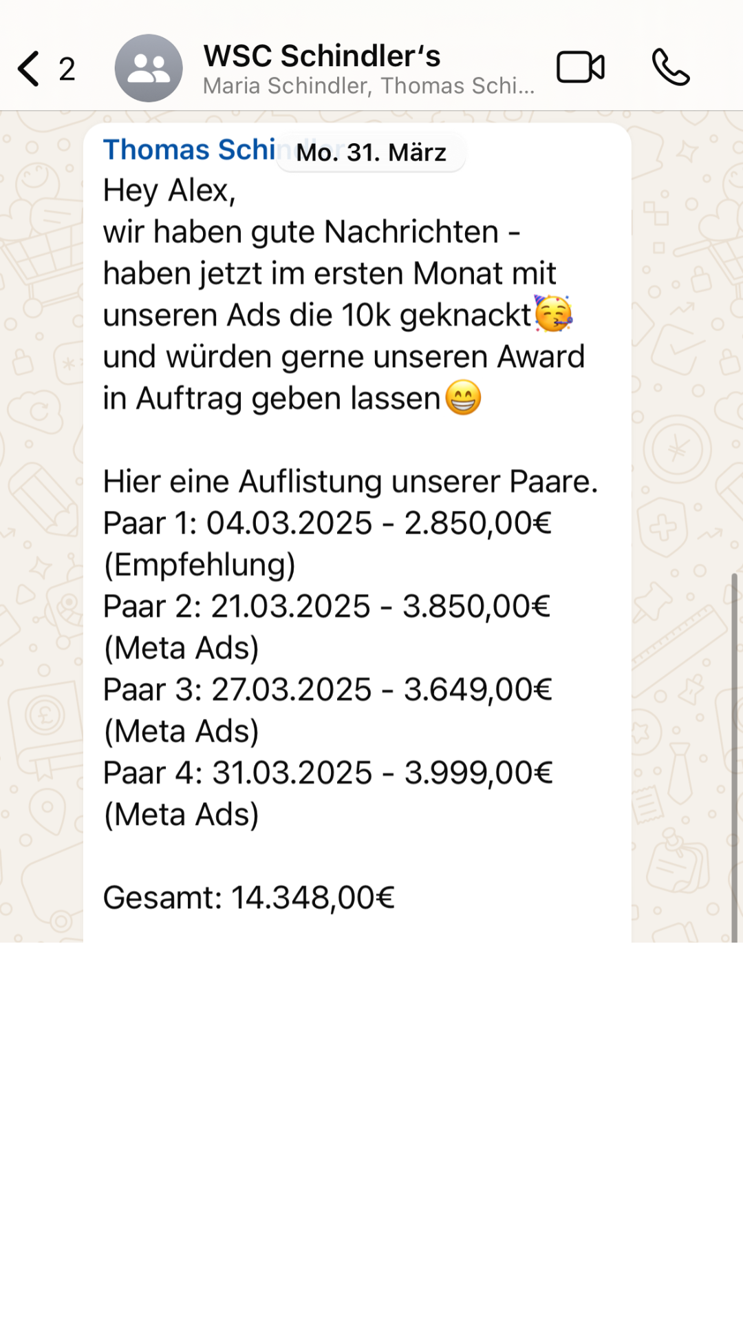 Instagram Werbung für Hochzeitsfotografen