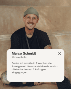 Instagram Werbung für Hochzeitsfotografen