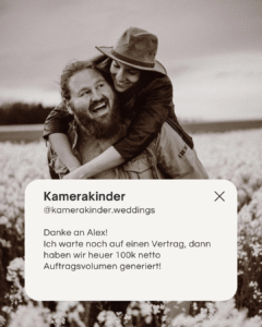 Instagram Werbung für Hochzeitsfotografen
