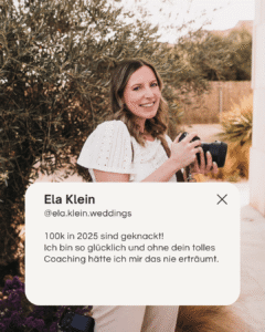Instagram Werbung für Hochzeitsfotografen