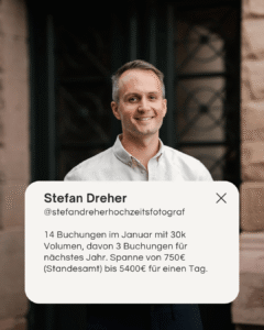 Instagram Werbung für Hochzeitsfotografen
